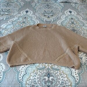 Cozy Tan Women's Crew Neck Sweater